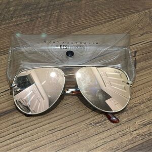 Quay x desi Perkins high key sunglasses- gold